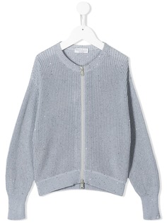 Brunello Cucinelli Kids кардиган с пайетками