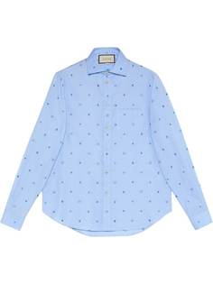 Gucci рубашка из ткани филькупе