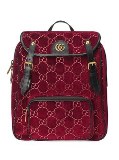 Gucci бархатный маленький рюкзак с логотипом GG