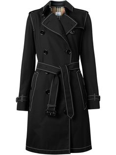 Burberry тренч с контрастной строчкой