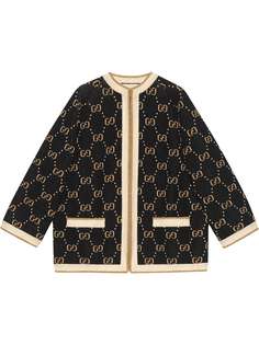 Gucci трикотажный жакет с узором GG Supreme