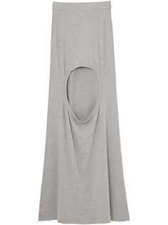 Burberry длинная юбка с асимметричным подолом