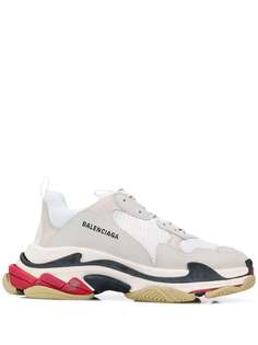 Balenciaga кроссовки Triple S на трехцветной подошве
