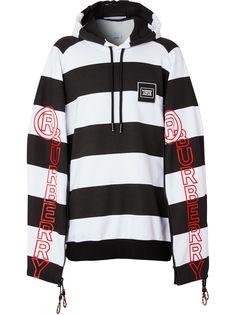 Burberry полосатое худи с логотипом
