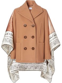 Burberry бушлат Mariner с контрастной вставкой сзади