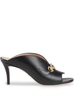 Gucci мюли на высоком каблуке с пряжкой GG