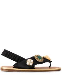 Miu Miu декорированные сандалии