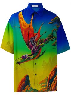 Valentino рубашка с принтом Dragon At Dawn