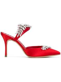 Manolo Blahnik туфли Lurum с блестящей отделкой