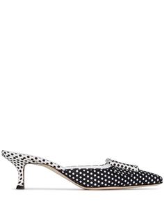 Manolo Blahnik мюли Maysale 50 в горох