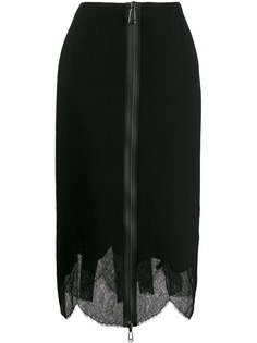 Fendi многослойная юбка-карандаш с молнией