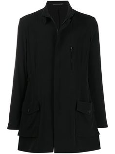 Yohji Yamamoto куртка-рубашка оверсайз с логотипом