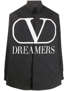 Valentino рубашка оверсайз с принтом VLogo Dreamers