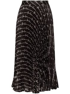 Versace плиссированная юбка с логотипом