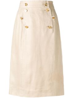 Chanel Pre-Owned двубортная юбка 1980-х годов