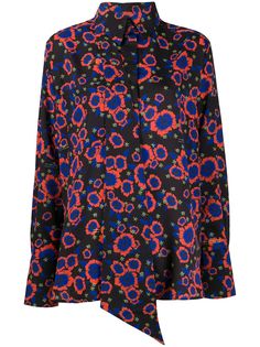 Rokh рубашка с цветочным принтом и завязками