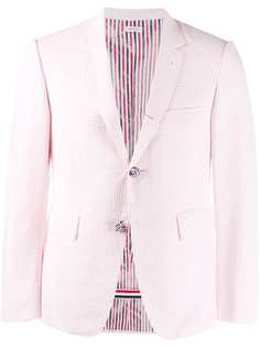Thom Browne полосатый пиджак из сирсакера