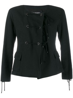 Chanel Pre-Owned жакет 2007-го года без воротника со шнуровкой