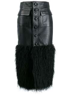 Saint Laurent юбка с искусственными перьями