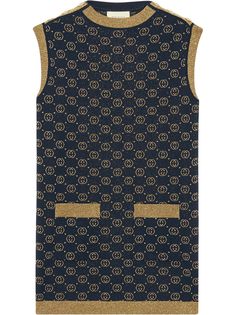 Gucci трикотажное платье с монограммой