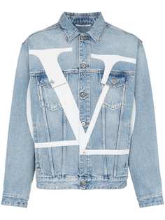 Valentino джинсовая куртка с большим логотипом