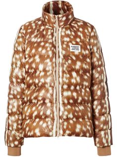 Burberry пуховик с принтом