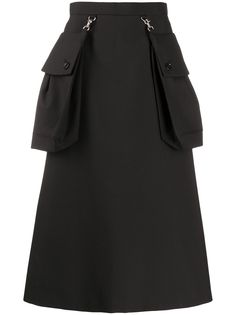 Comme Des Garçons Noir Kei Ninomiya юбка А-силуэта с объемными карманами