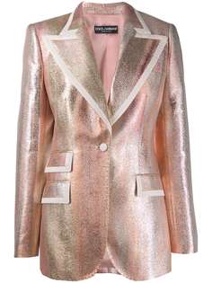 Dolce & Gabbana пиджак строгого кроя с эффектом металлик