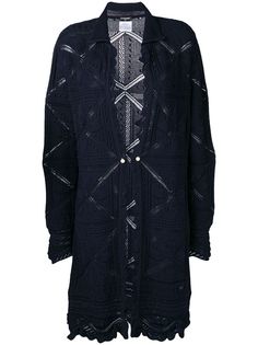 Chanel Pre-Owned кардиган-пальто 2004-го года с геометричным узором