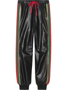 Gucci спортивные брюки с лампасами в полоску Web