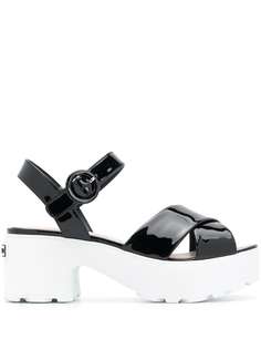 Miu Miu crossover platform sandals