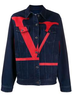Valentino джинсовая куртка с логотипом