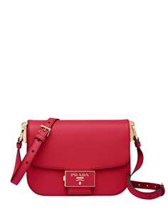 Prada сумка на плечо из сафьяновой кожи