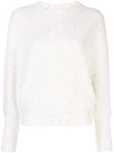 Brunello Cucinelli джемпер в мелкую точку и рубчик