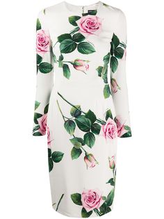 Dolce & Gabbana платье Cady с принтом Tropical Rose
