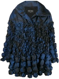 Giorgio Armani фактурное пальто с принтом