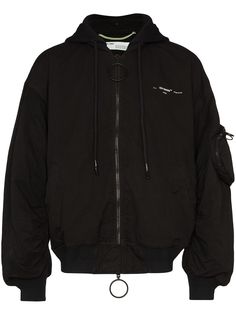 Off-White бомбер с логотипом