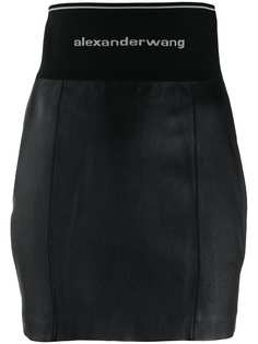 Alexander Wang юбка с логотипом на поясе