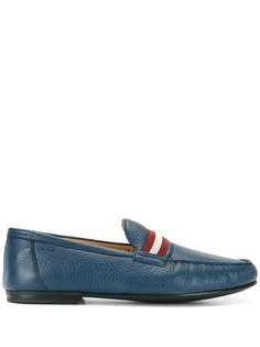 Bally лоферы с отделкой в полоску