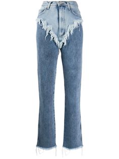 Natasha Zinko многослойные джинсы с прорезями