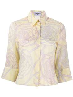 Chanel Pre-Owned укороченная рубашка 2000-х годов с принтом
