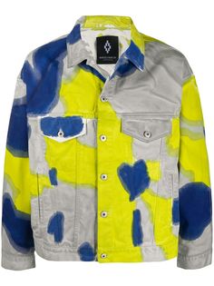 Marcelo Burlon County of Milan джинсовая куртка с эффектом разбрызганной краски