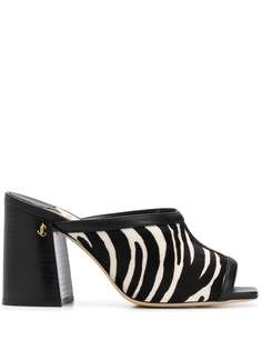 Jimmy Choo мюли Joud 85 с зебровым принтом