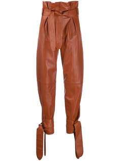 The Attico брюки с завышенной талией и поясом