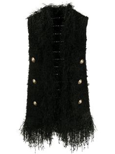 Balmain жилет с бахромой