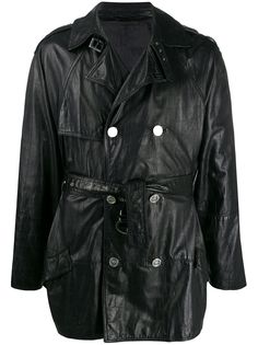 Versace Pre-Owned двубортное пальто 1980-х годов