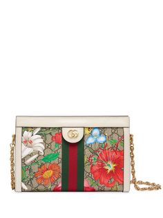 Gucci маленькая сумка на плечо Ophidia с принтом Flora