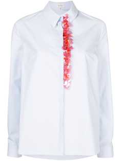 Delpozo рубашка с длинными рукавами и пайетками