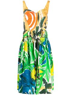 Marni платье миди с принтом