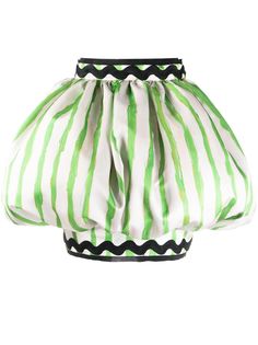 Moschino пышная юбка мини Green Stripes